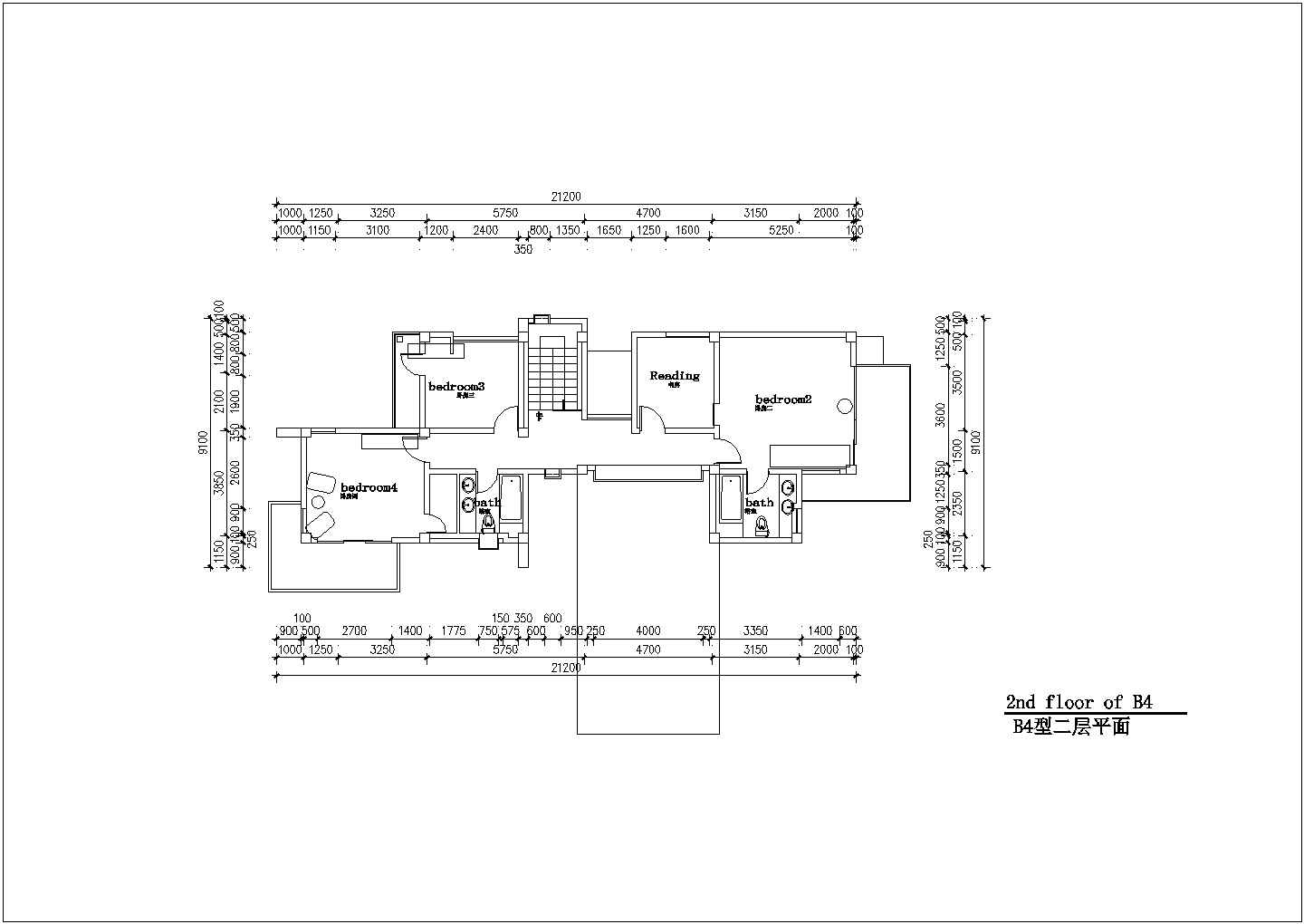 某二层框架结构山地别墅设计cad全套结构施工图（含设计说明，含建筑设计，带效果图）