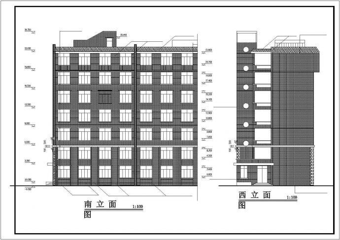 兰州市某实验中学5900平米7层框架结构宿舍楼建筑设计CAD图纸_图1