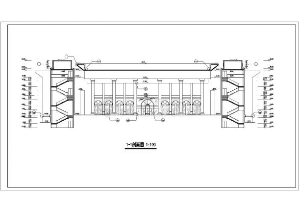 乌鲁木齐某大学8800平米2层框架结构学术礼堂建筑设计CAD图纸-图一