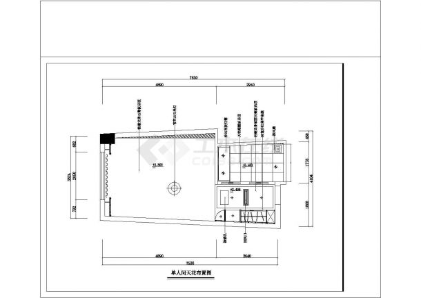 某酒店样板房装修CAD设计图纸-图二