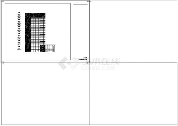 官园综合楼建筑设计方案cad图纸-图一