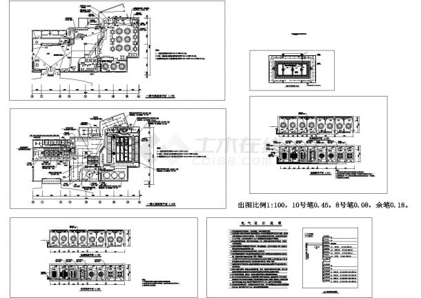 某度假大酒店装修电气CAD施工图-图一