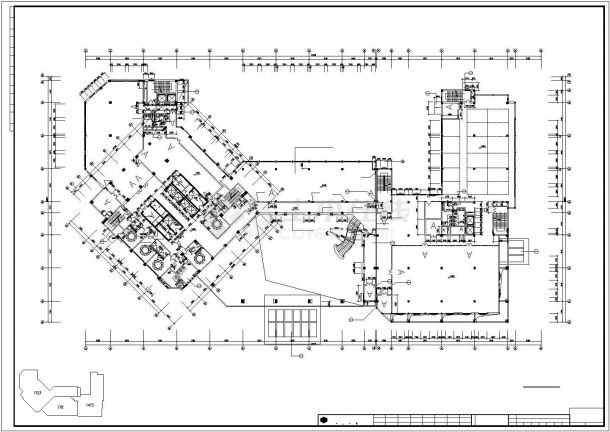 某地区五星级酒店建筑cad施工图纸-图一