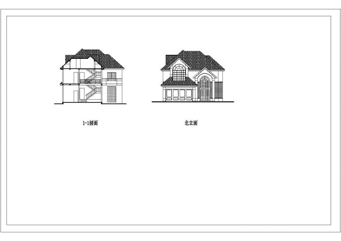 357.4平方米别墅户型施工CAD设计图_图1
