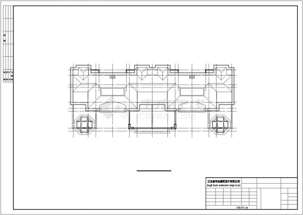 占地320平米3层框架结构独栋别墅全套平立剖面设计CAD图纸-图二