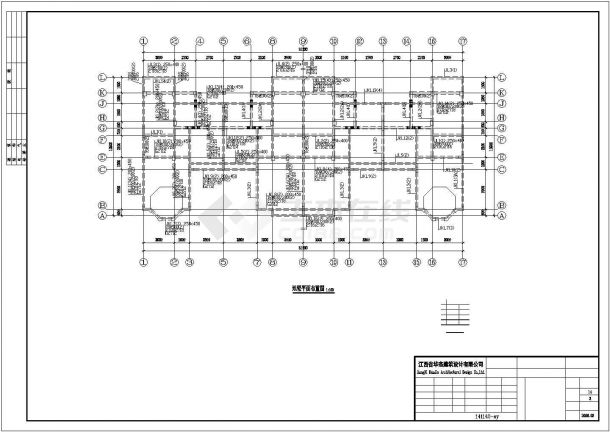 宜昌市某小区700平米3层框架结构豪华别墅全套结构设计CAD图纸-图二