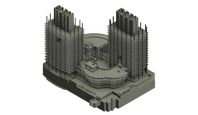 中国铁物总部大楼项目BIM模型_图1