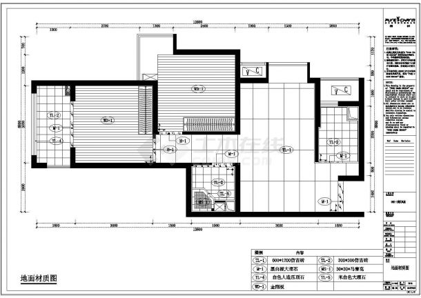 现代风格某住宅装修施工图效果图-图二