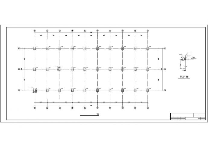 【5层】5324平米钢框架办公楼结构设计cad图，共九张_图1