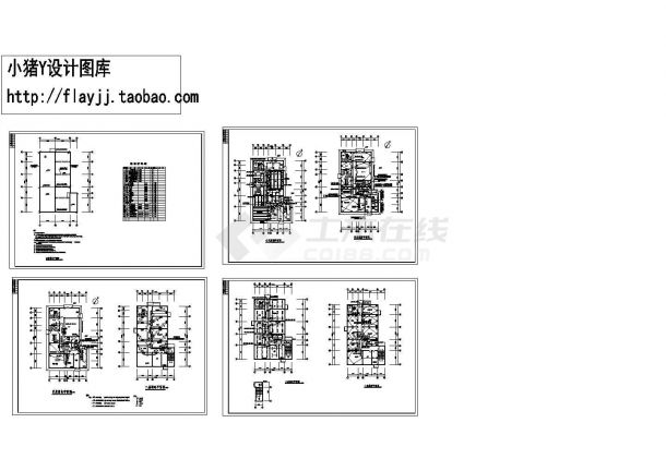 2层省级医院影像中心电气施工图纸【各层照明插座弱电平面图 屋顶防雷平面图】-图二