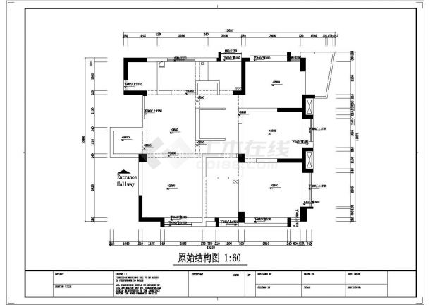 某三室两厅两卫户型私宅新潮风格室内装修设计cad全套施工图（甲级院设计）-图一