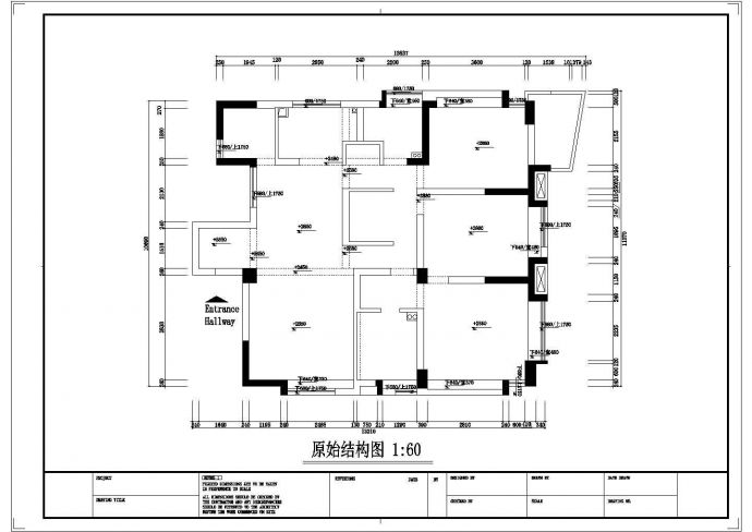 某三室两厅两卫户型私宅新潮风格室内装修设计cad全套施工图（甲级院设计）_图1