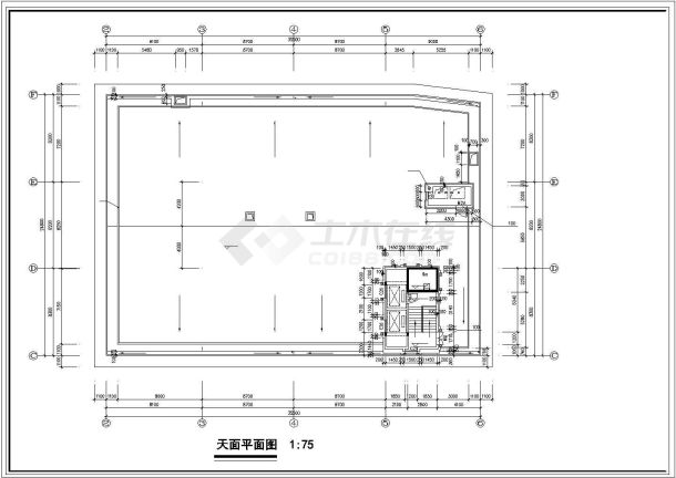 广州某酒店建筑设计cad平面图纸-图一