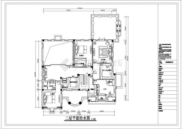 某二层带地下层框架结构中式别墅室内装修设计cad全套施工图（甲级院设计）-图一