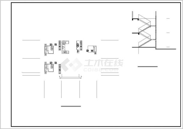 台州某小区210平米2层框混结构独栋别墅建筑+结构设计CAD图纸-图二