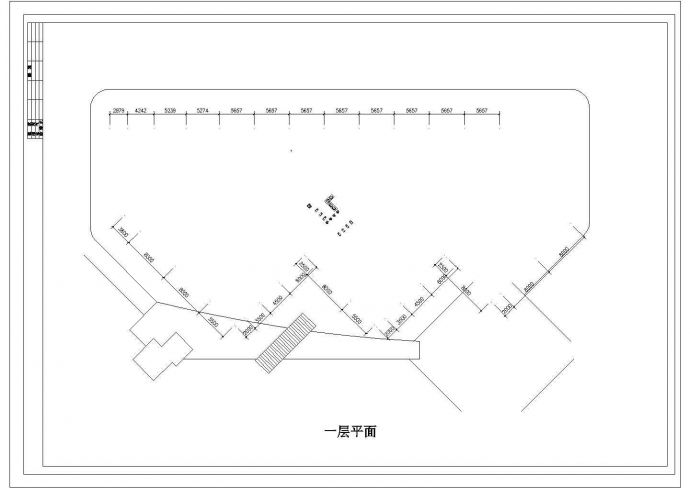 某镇商业空间剖面CAD参考图_图1