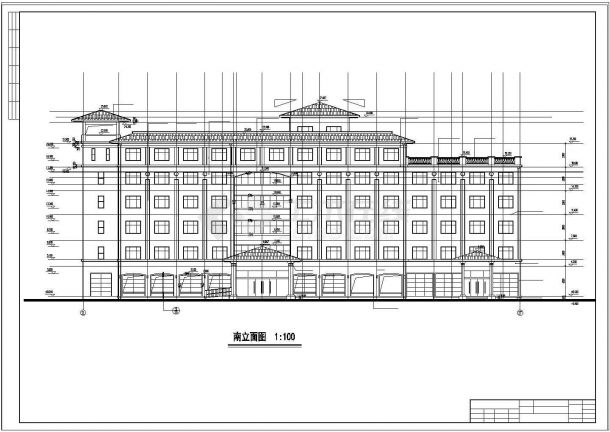 某酒店建筑全套设计cad图纸-图一