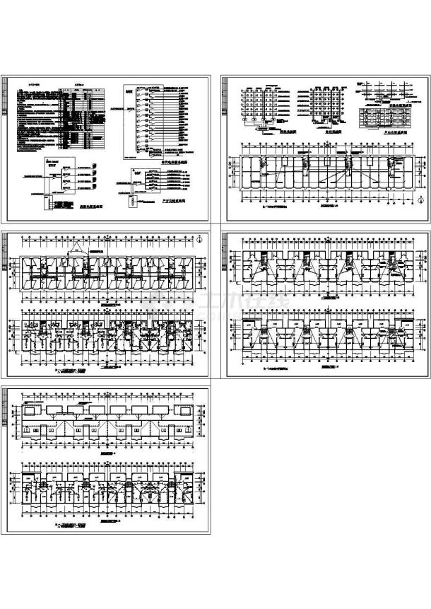 广东某五层住宅电气CAD施工图-图一