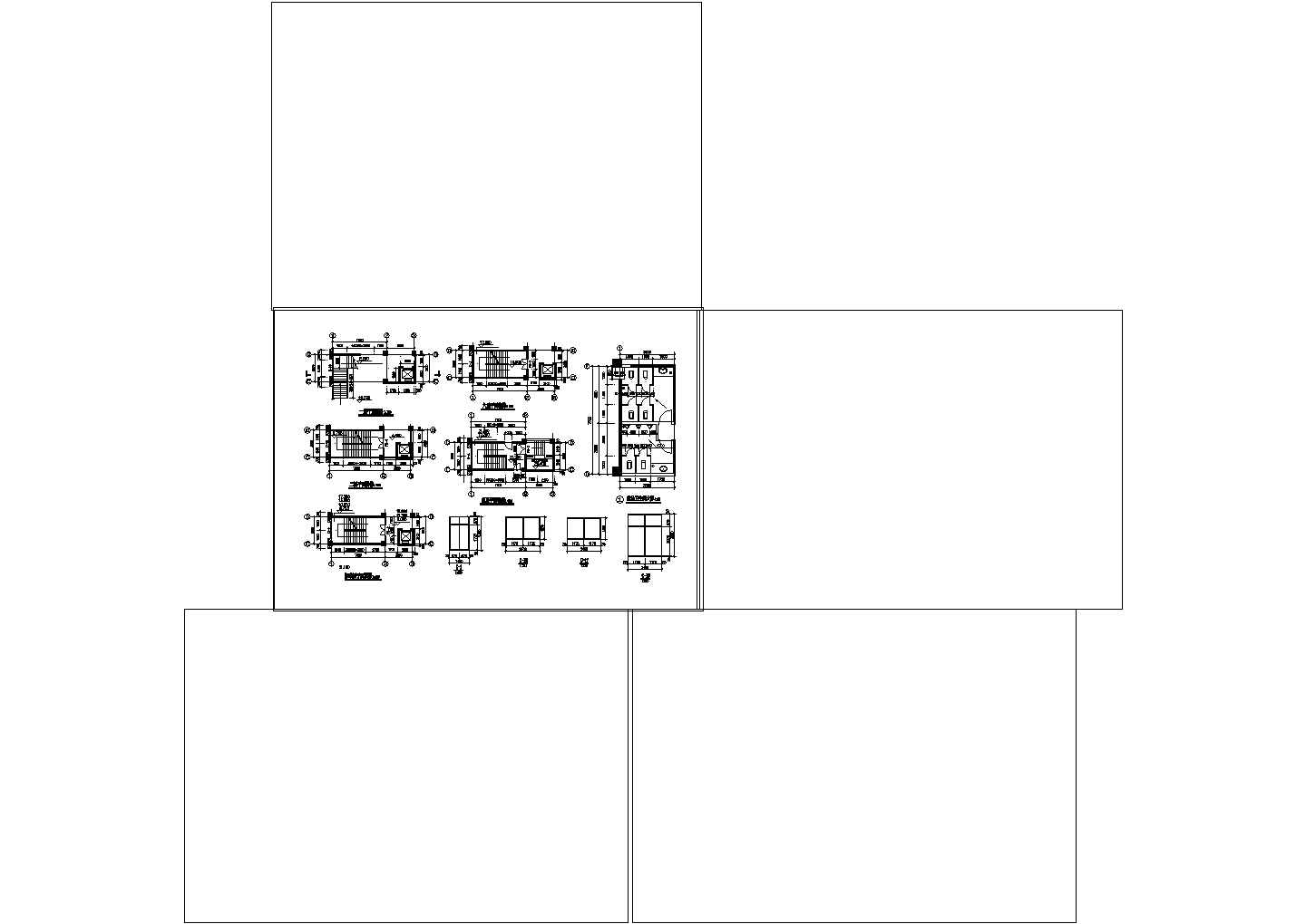 某地区旅馆方案建筑设计cad图