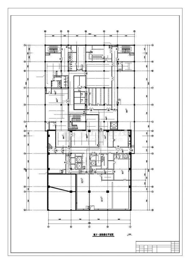 上海某19+1层豪华酒店给排水系统设计CAD图纸-图一