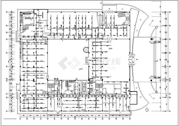 成都双流区某17层高档连锁酒店全套建筑设计CAD图纸（含给排水图）-图一
