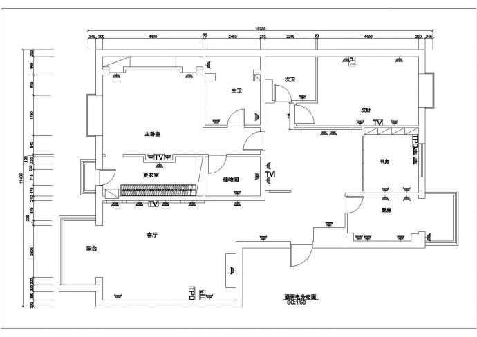 美式三居室装修方案图（含效果图）_图1