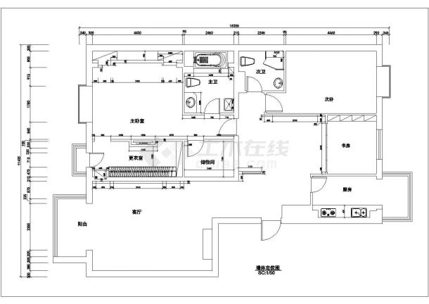 美式三居室装修方案图（含效果图）-图二