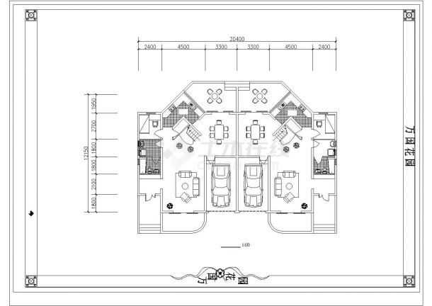 301平方米独栋豪华别墅户型CAD施工设计图-图二