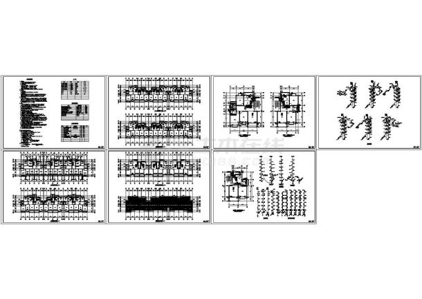 江苏某六层住宅楼给排水CAD设计图纸-图一