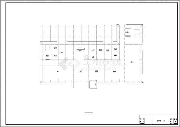 福州某4300平米5层框架结构商务宾馆全套建筑设计CAD图纸-图一