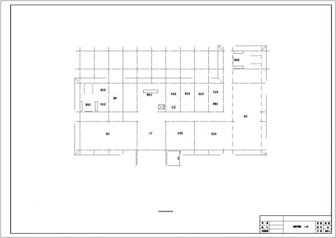 福州某4300平米5层框架结构商务宾馆全套建筑设计CAD图纸_图1