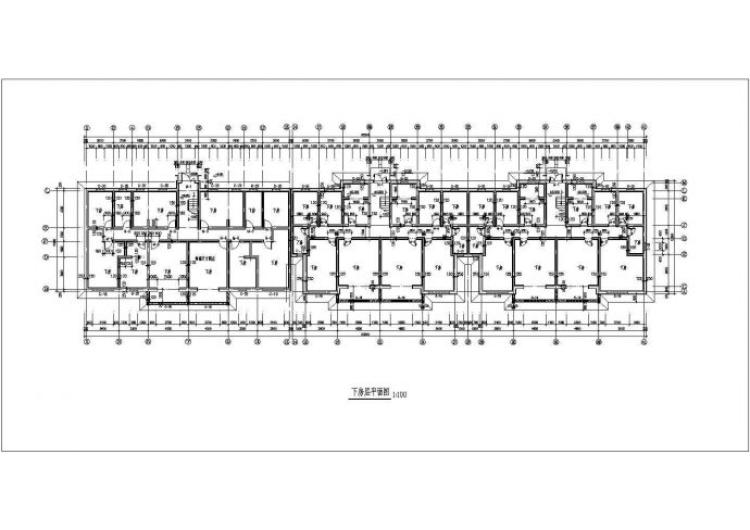 武汉某住宅楼设计施工CAD平面图纸_图1