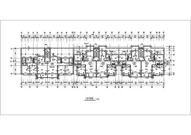 武汉某住宅楼设计施工CAD平面图纸-图二
