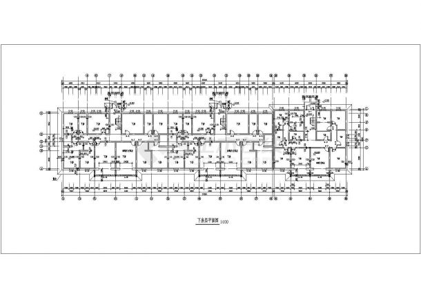 湖北某住宅楼设计施工CAD平面图纸-图二