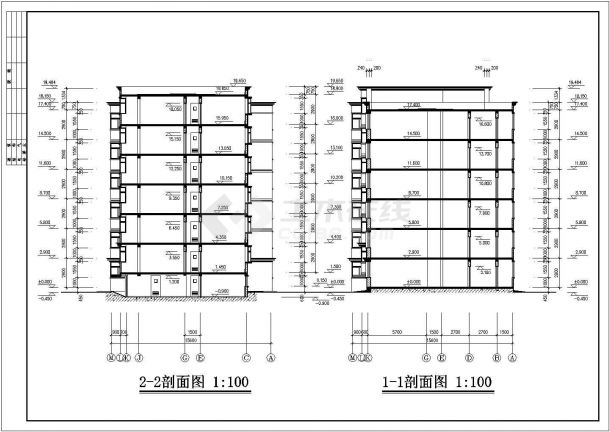 某地区住宅楼设计施工CAD平面图纸-图一