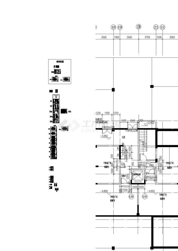 地上6层地下1层住宅楼剪力墙结构设计cad施工图-图一
