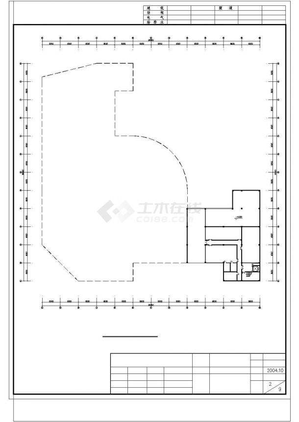 五层商场建筑施工设计方案图纸-图二