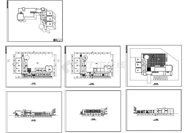 2层展览馆建筑方案设计图【平立剖】-图一