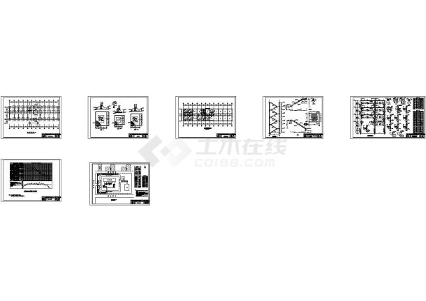 2430平方米四层办公楼建筑结构设计施工cad图纸 （含计算书）-图二