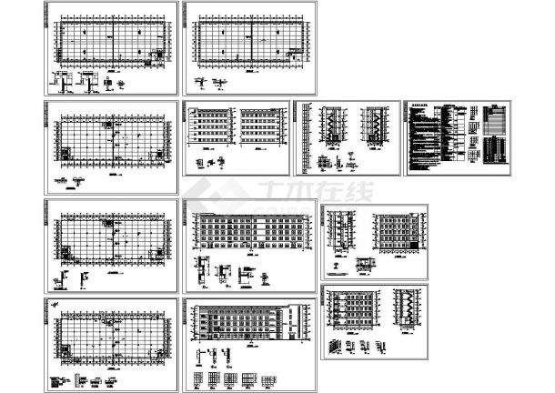 6层12201平米电子厂车间建筑施工CAD图纸【含目录 说明】-图二