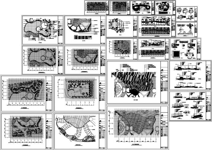 山西省人民广场景观设计施工cad图纸，共一张_图1