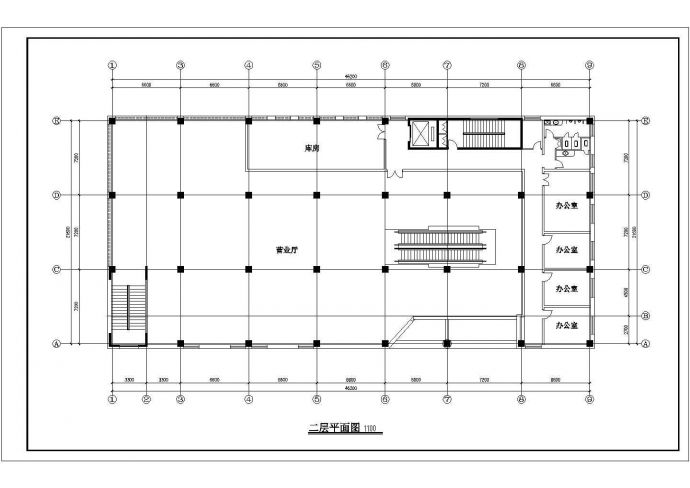 某两层商场CAD建筑设计方案图_图1