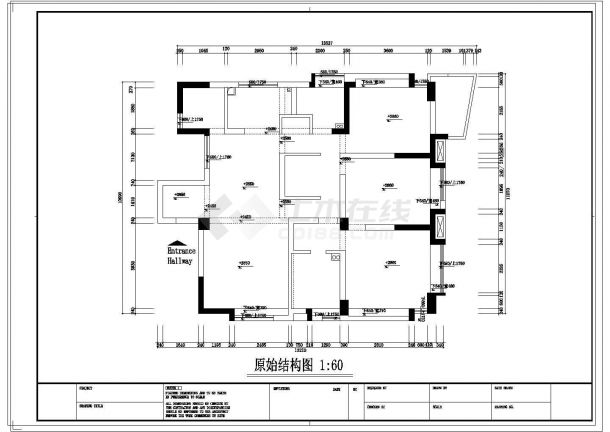现代（三房）住宅装修施工图纸（推荐学习）-图二