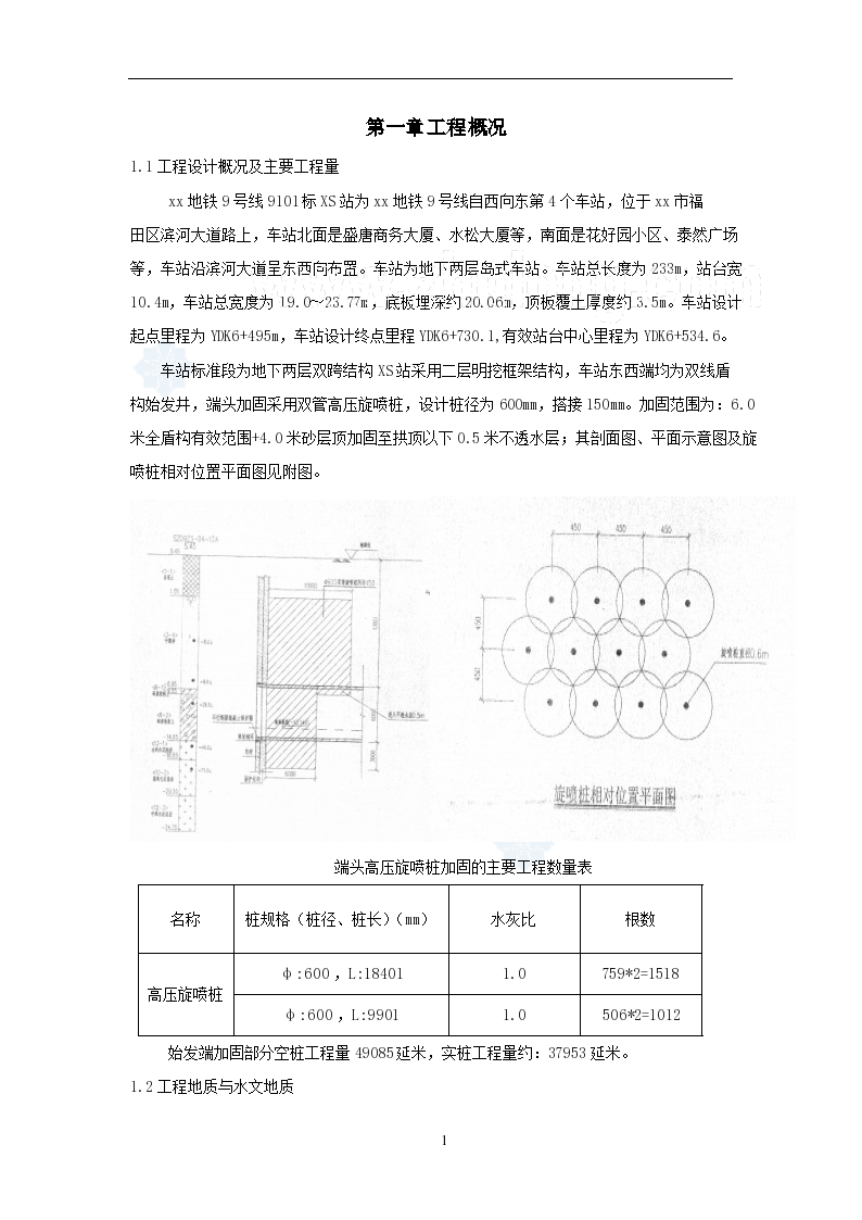 广东高压旋喷桩端头井地基加固施工方案
