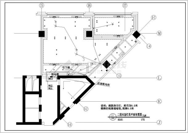 北京某论道馆室内豪华装修设计cad完整竣工图（含设计说明）-图一