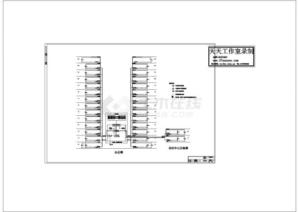 办公楼设计_机关办公楼闭路电视监控系统图CAD-图一