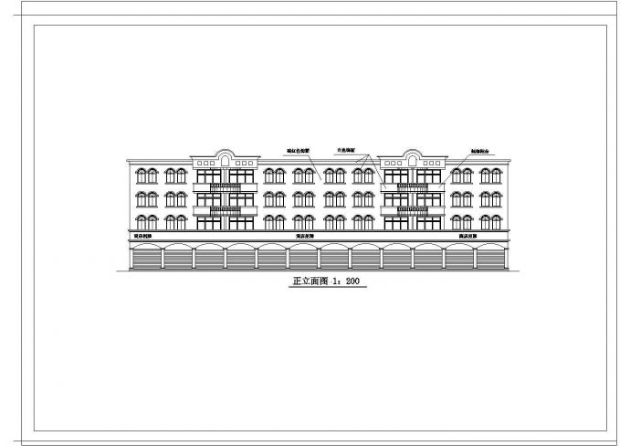 复古式商场建筑规划CAD套图_图1