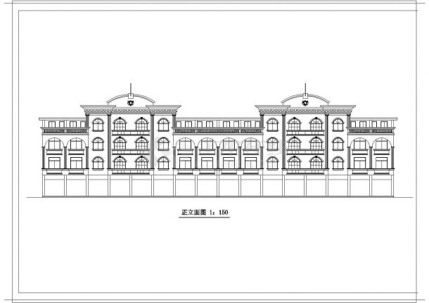 复古式商场建筑规划CAD套图-图二