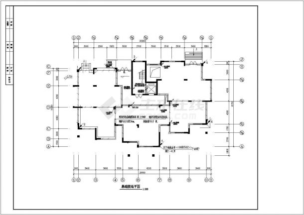 北方某小区高层住宅楼全套电气CAD设计图纸(含机房层消防平面图)-图二