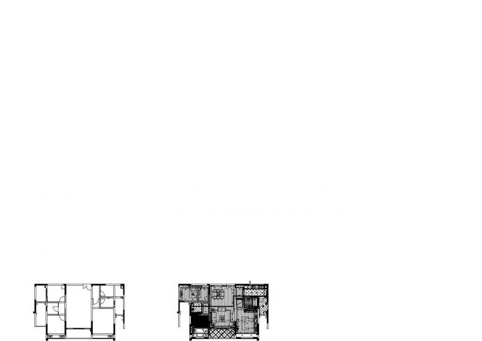  现代简蓝风格样板房装修设计cad图，含电气图纸 _图1